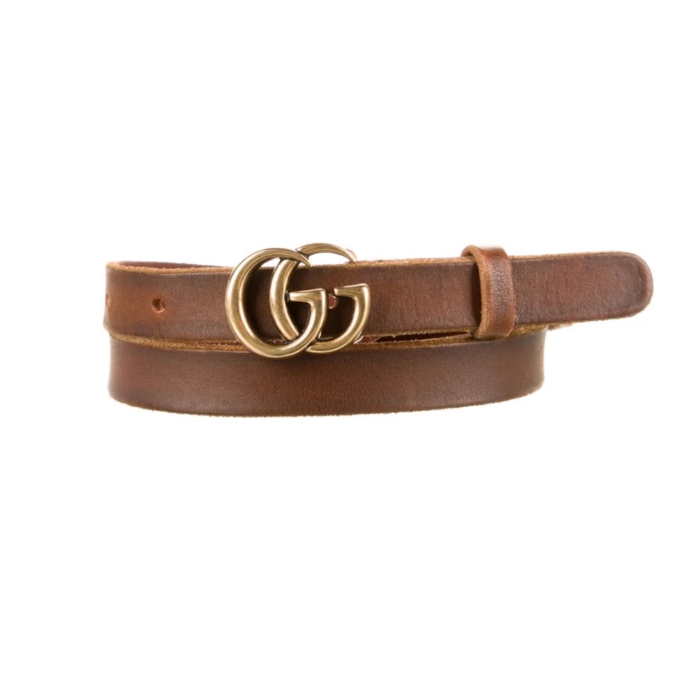 Gucci Brown Double G Belt Brown 75